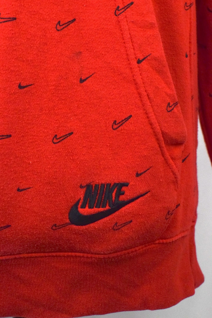 Red Nike Brand Hoodie