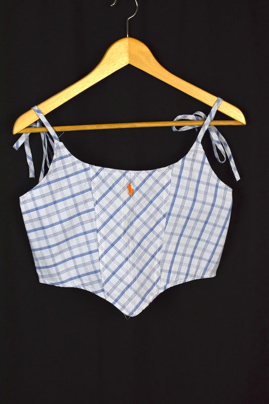 Reworked Ralph Lauren Brand Corset Style Top