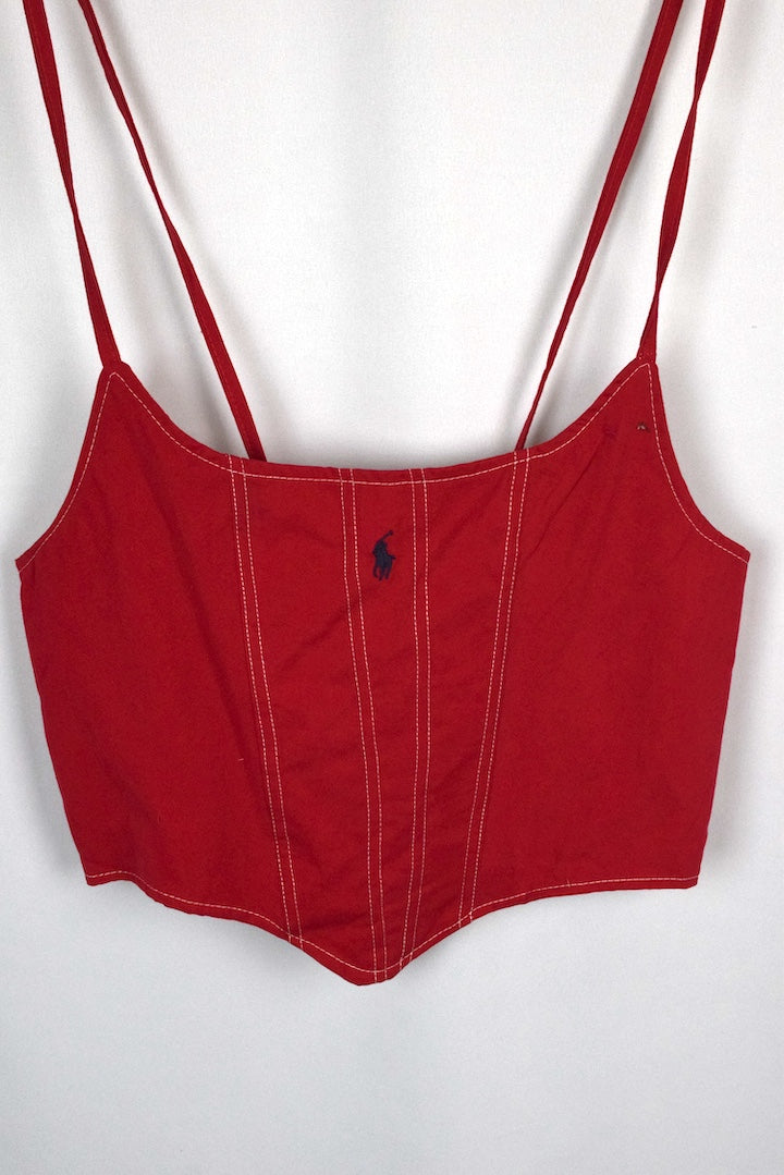 Reworked Ralph Lauren Brand Corset Style Top