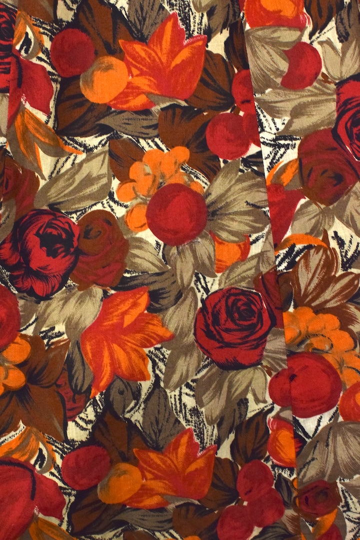 Autumn Print Floral Skirt