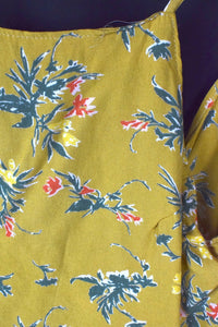 Reworked Floral Print Tie Up Top