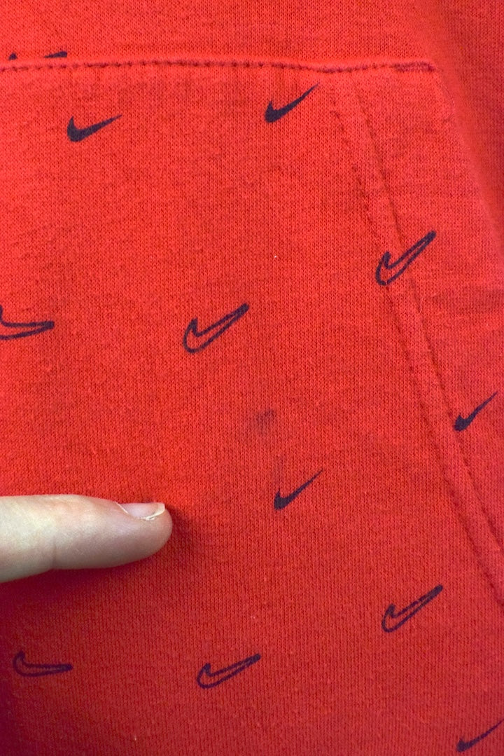 Red Nike Brand Hoodie