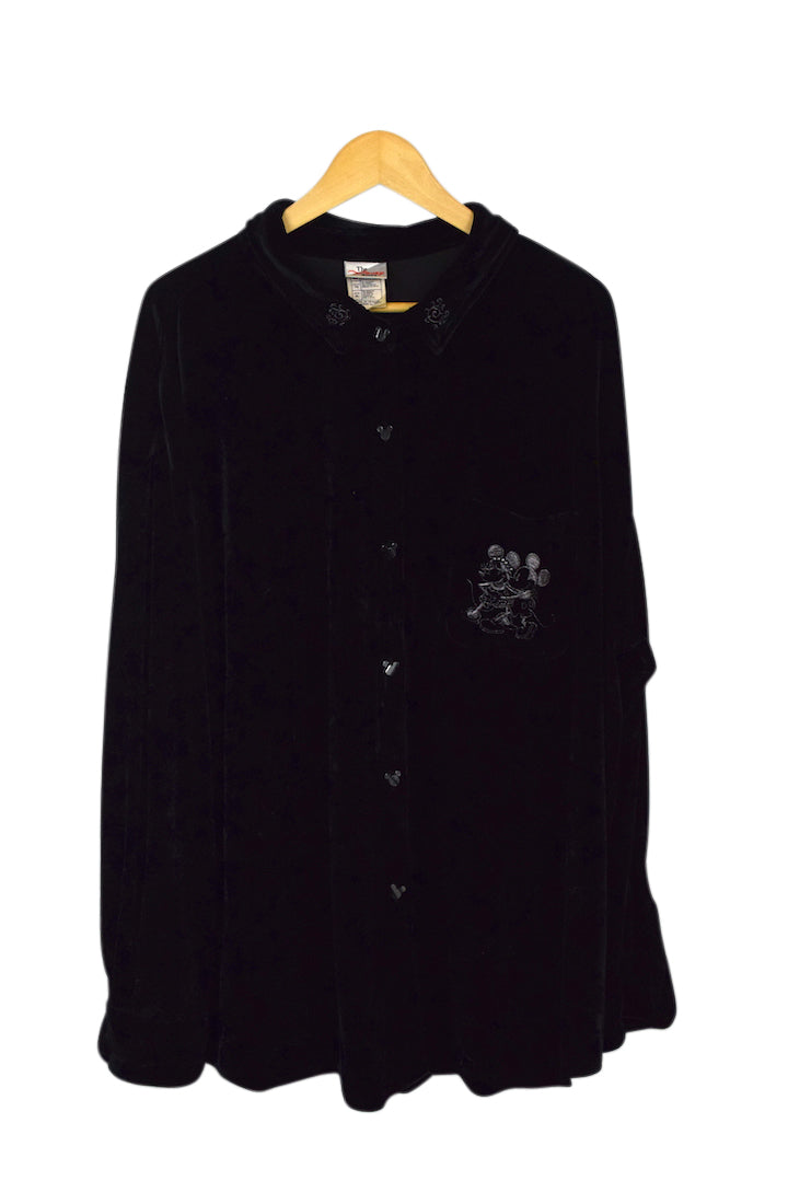 90s/00s Mickey Mouse Velvet Shirt