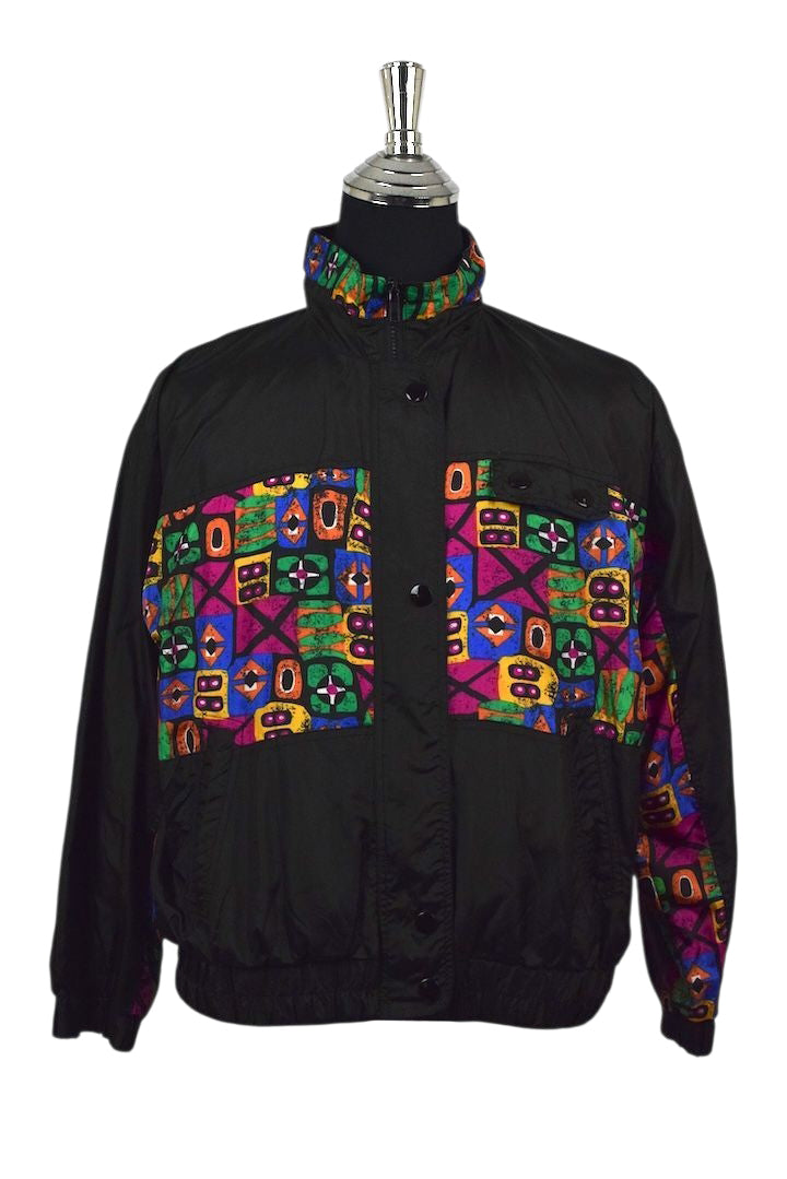 Colourful Abstract Print Spray Jacket