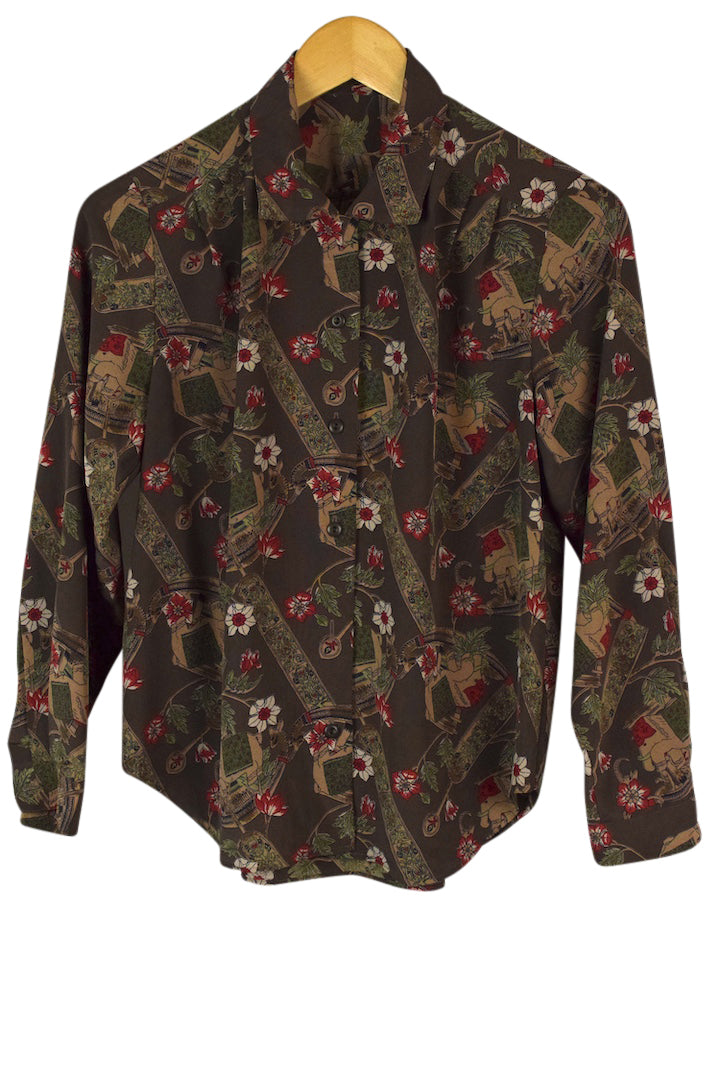 Reworked Elephant Print Blouse