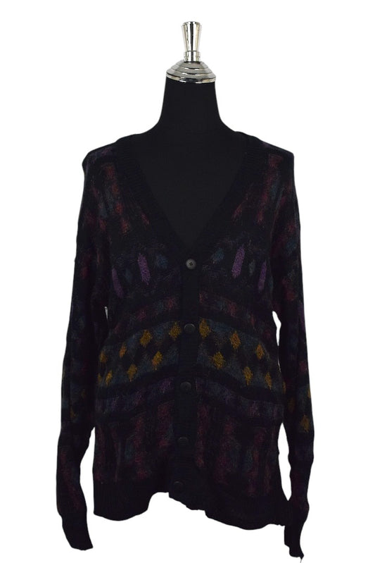 80s.90s Abstract Pattern Cardigan