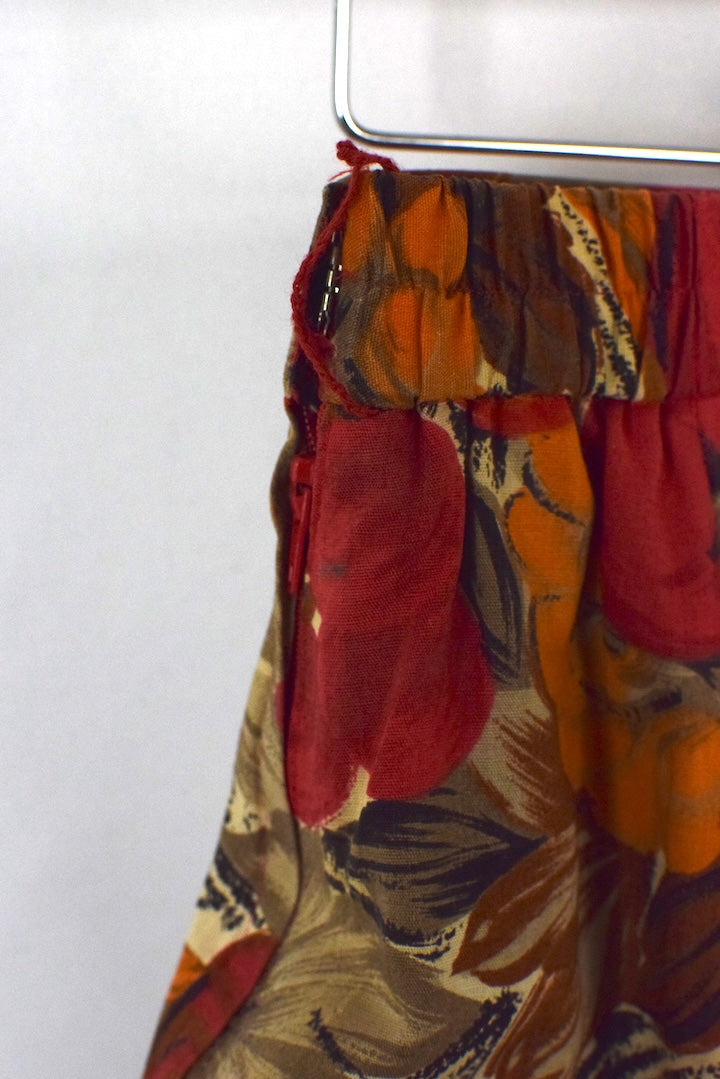 Autumn Print Floral Skirt