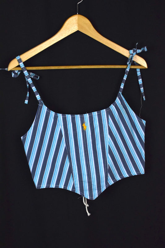Reworked Ralph Lauren Brand Corset Style Top