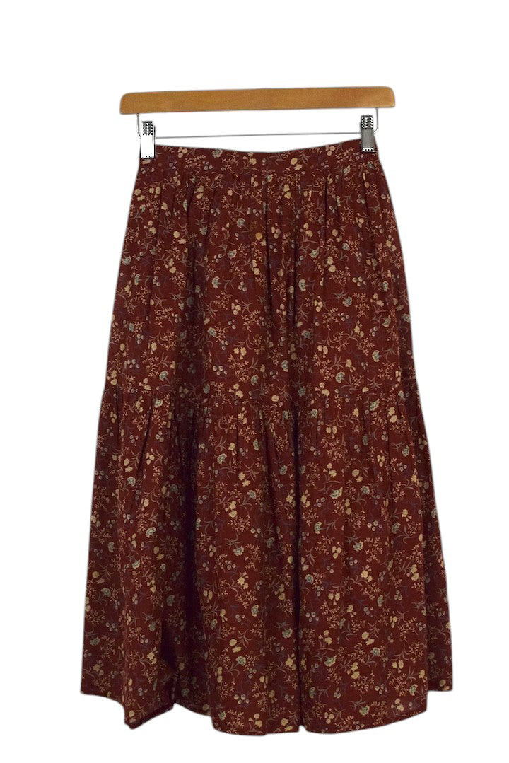 Reworked Floral Print Skirt