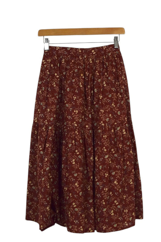 Reworked Floral Print Skirt