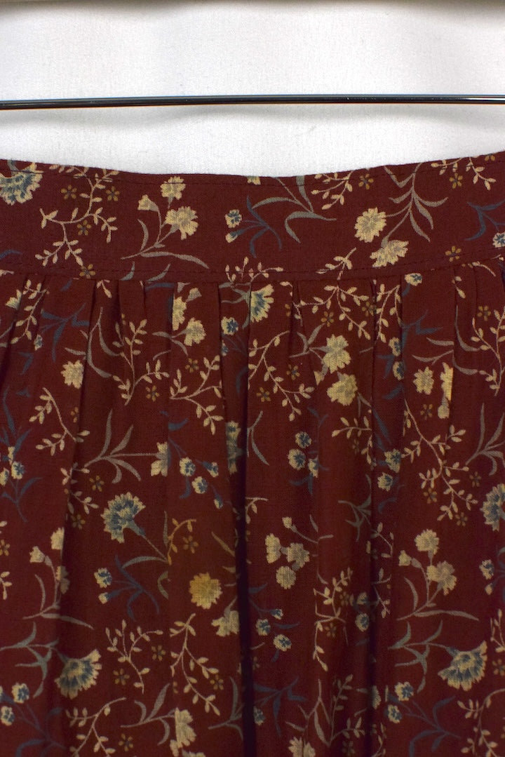 Reworked Floral Print Skirt