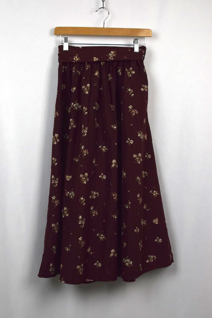 Reworked Floral Print Skirt