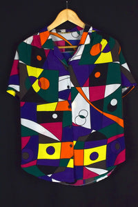 Colourful Abstract Print Blouse