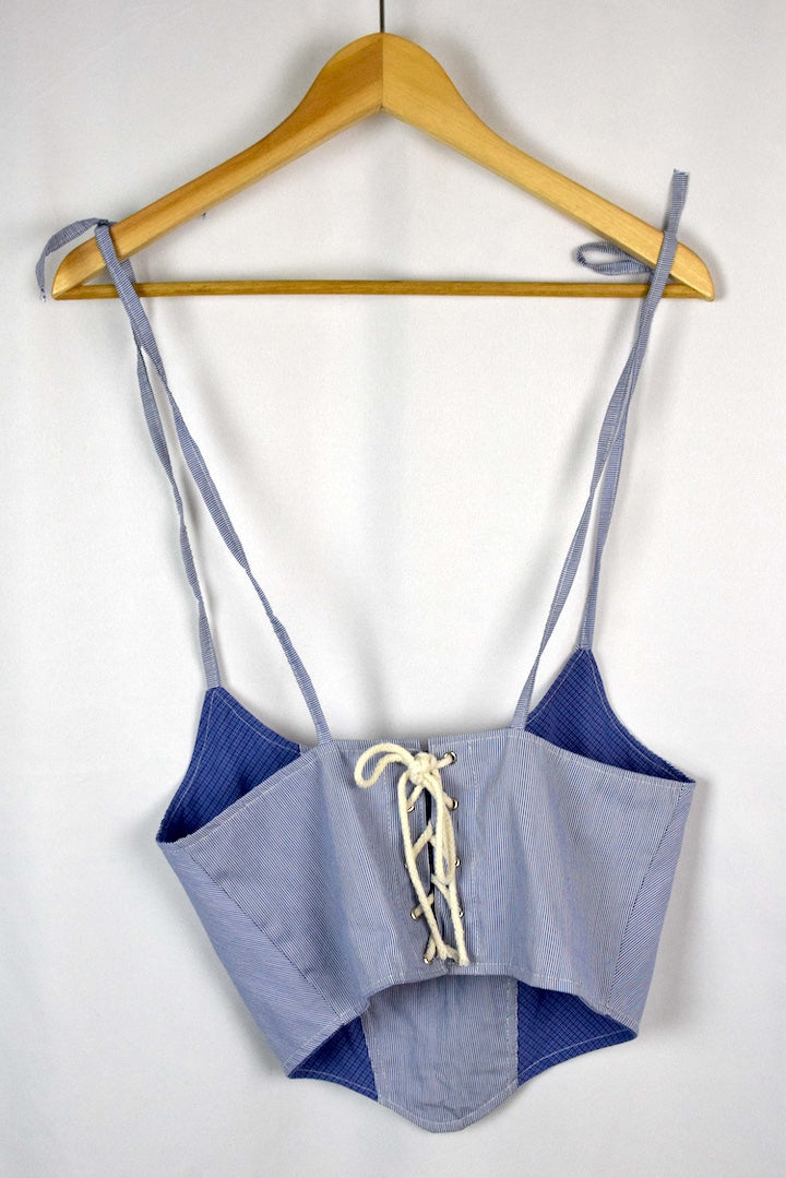 Reworked Ralph Lauren Brand Corset Style Top