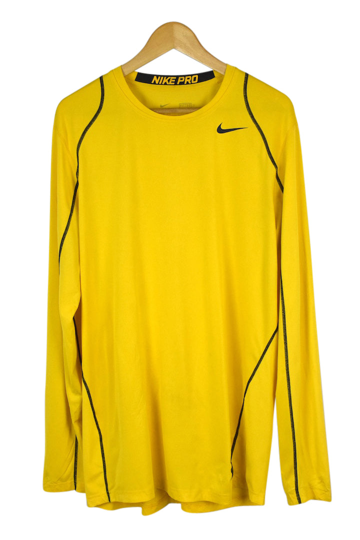 Yellow Nike Brand Long sleeve T-shirt