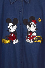 Load image into Gallery viewer, 90s Mickey, Minnie Mouse Denim Top
