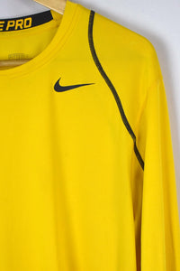 Yellow Nike Brand Long sleeve T-shirt