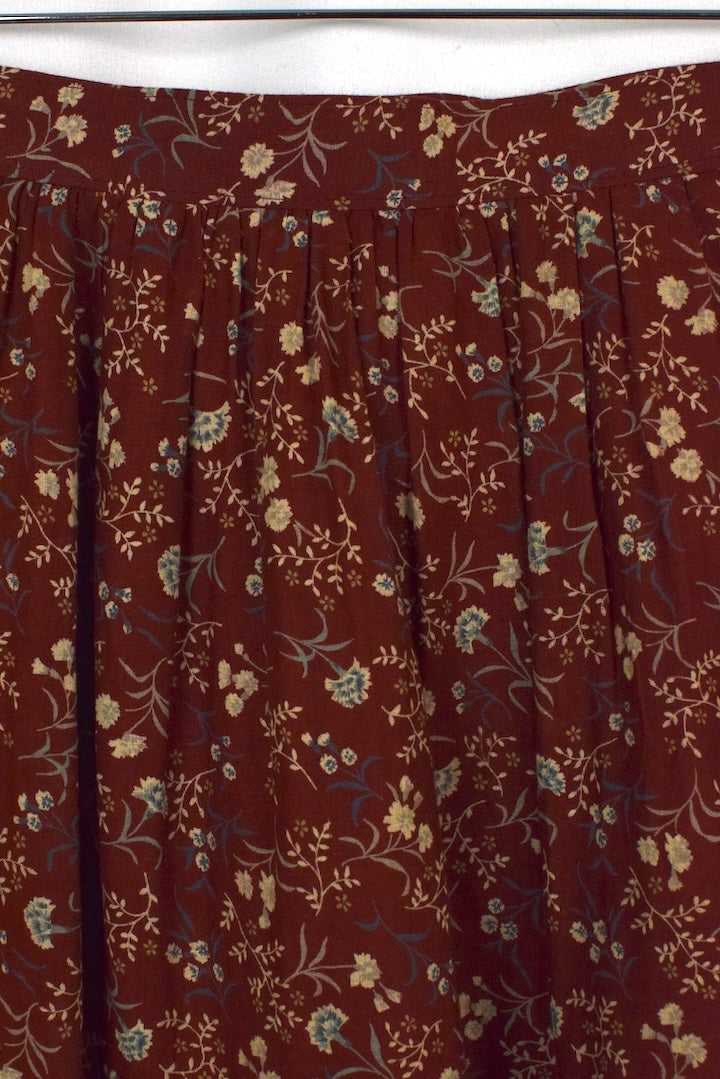 Reworked Floral Print Skirt