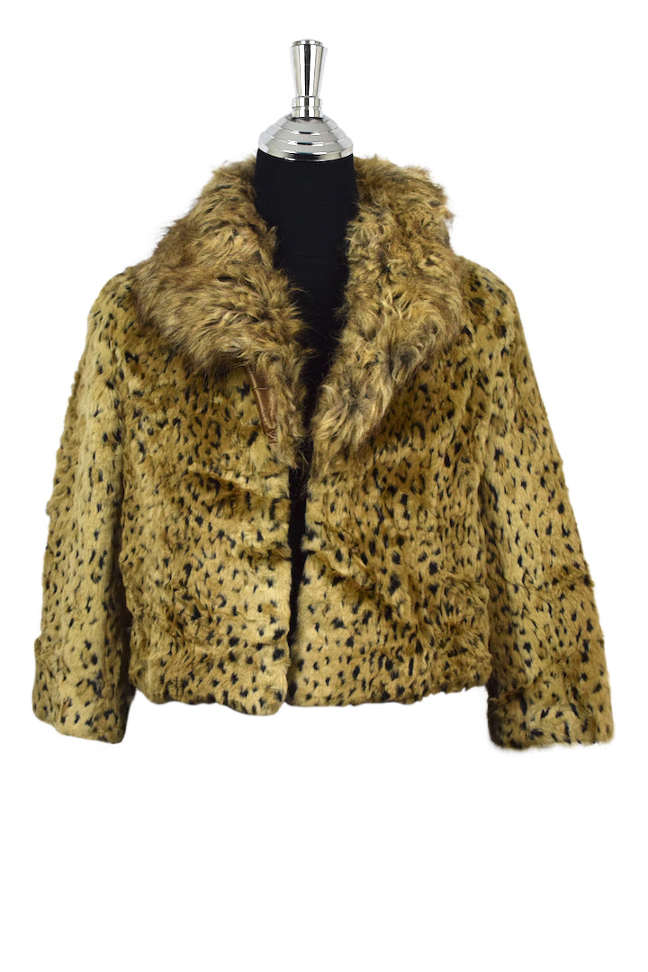 Faux Cheetah Fur Jacket