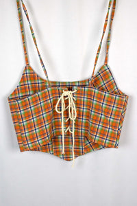 Reworked Ralph Lauren Brand Corset Style Top