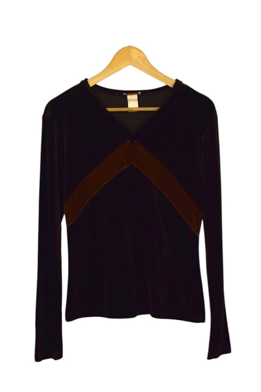 80s/90s Hot Kiss Brand Velour Top