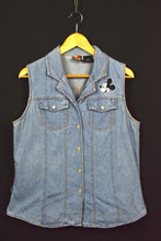 Load image into Gallery viewer, 90s Mickey Mouse Denim Shirt
