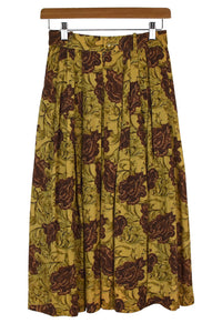 Reworked Floral Print Skirt