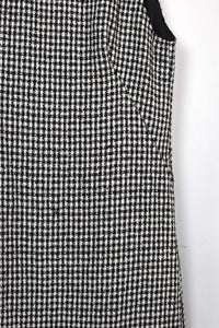 Black and White Checkered Print Dress