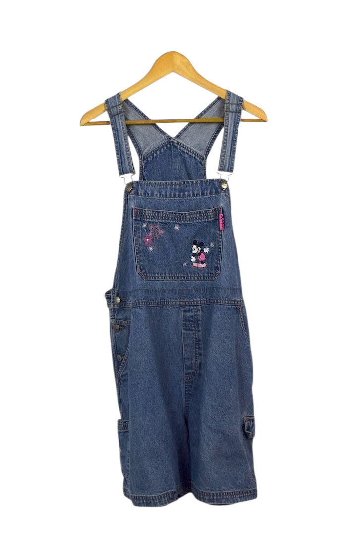 90s Ladies Mickey Mouse Denim Overalls