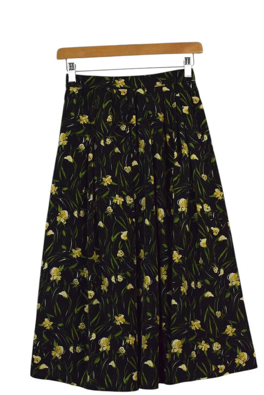 Reworked Floral Print Skirt
