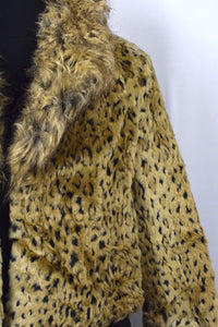 Faux Cheetah Fur Jacket