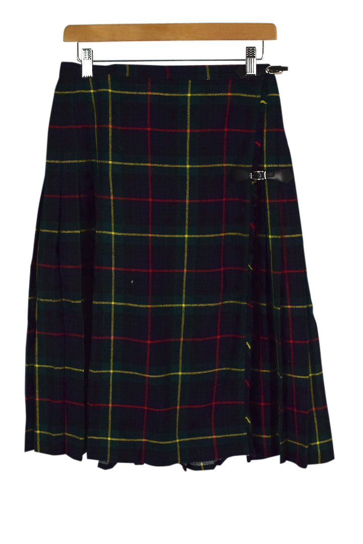 Navy Tartan Skirt