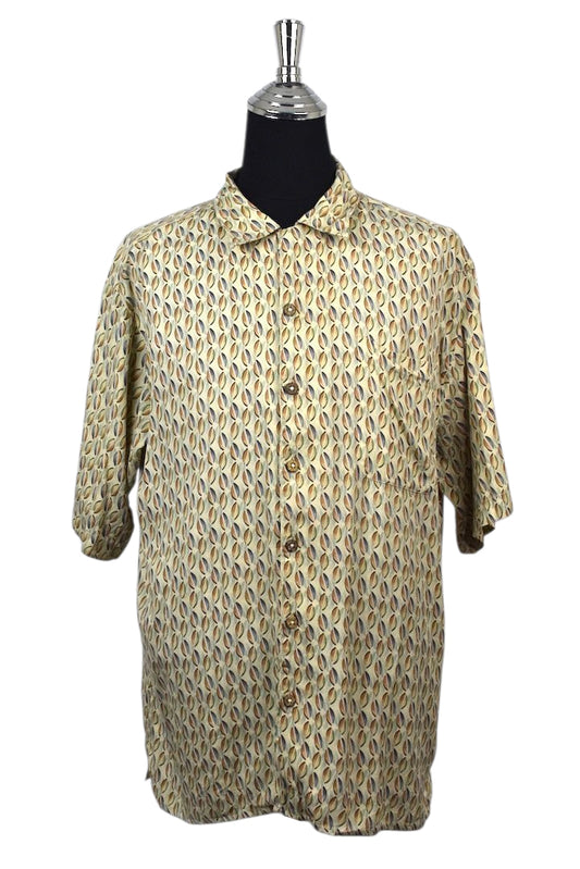 Abstract Leaf Print Shirt