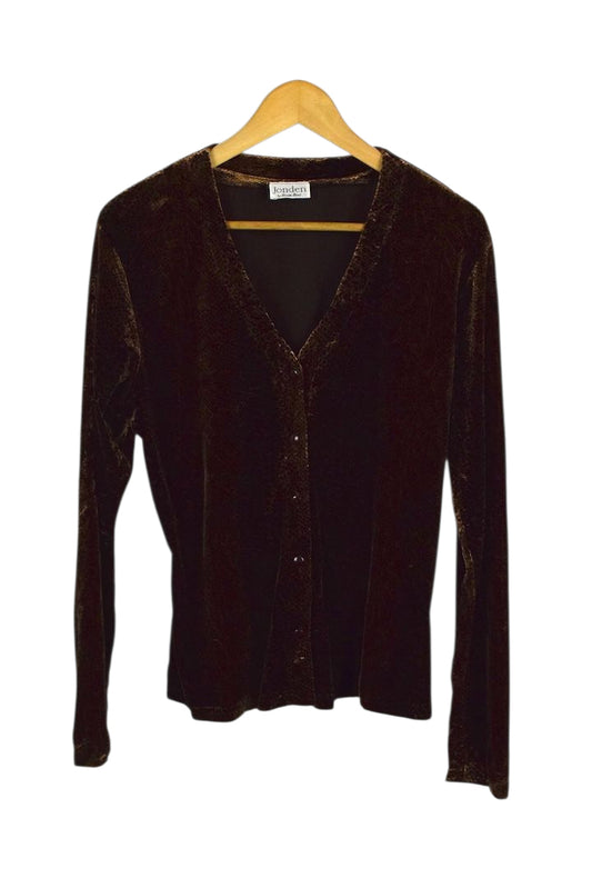 Snake Print Velour Top