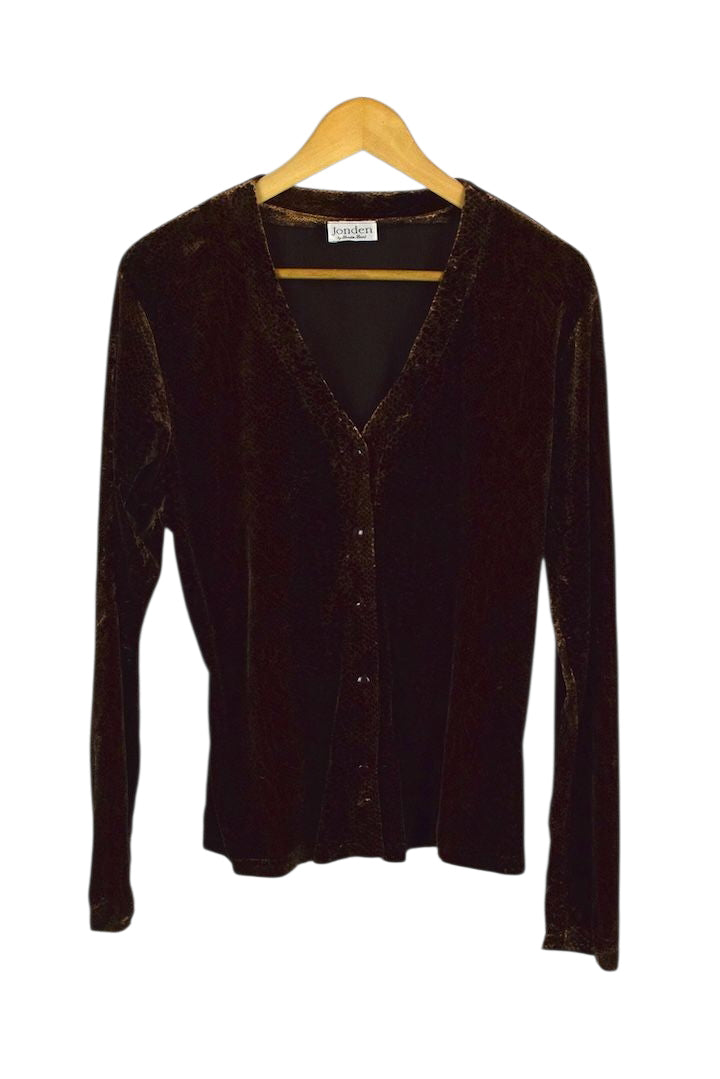 Snake Print Velour Top