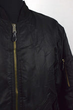 Load image into Gallery viewer, Black Orange Reversible Bomber Jacket
