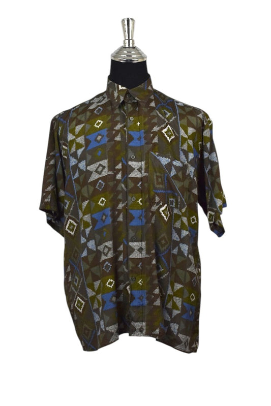Abstract Striped Print Shirt
