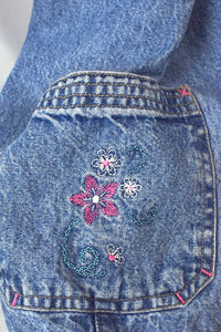 90s Ladies Mickey Mouse Denim Overalls