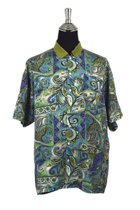 Abstract Leaf Print Shirt
