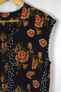 Reworked Sunflower Print Dress