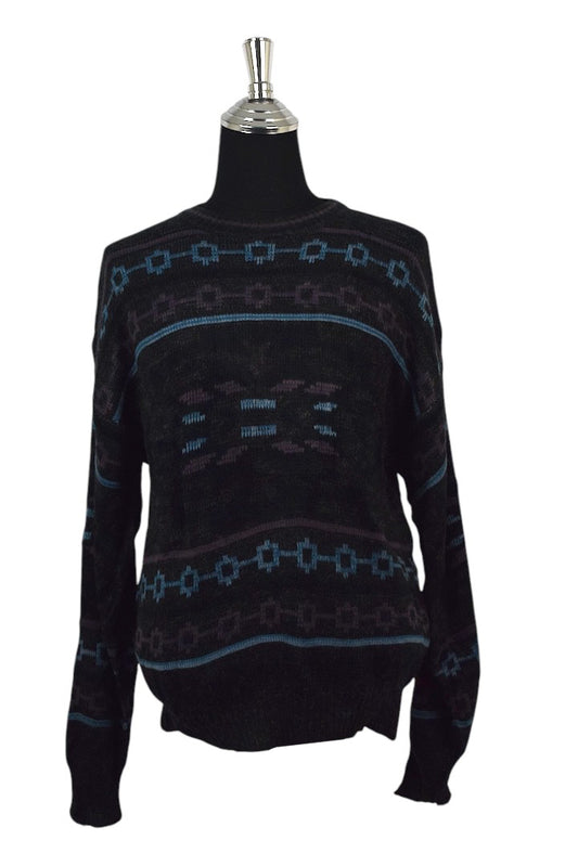 80s/90s Black Knitted Jumper