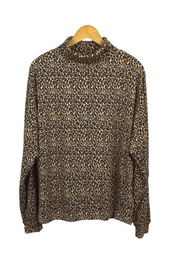 Fashion Bug Brand Leopard Print Turtleneck