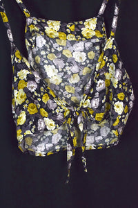 Reworked Floral Print Tie-Up Top