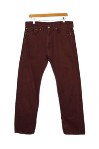 Red Levi Strauss 505 Brand Jeans