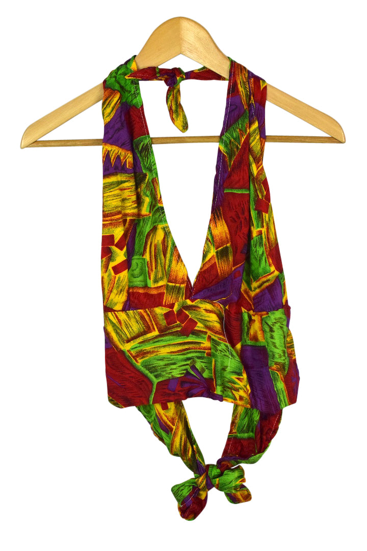 Reworked Vibrant Tie Up Top