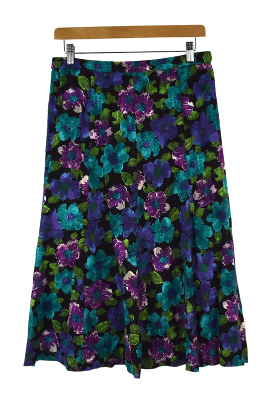Vibrant Floral Print Skirt