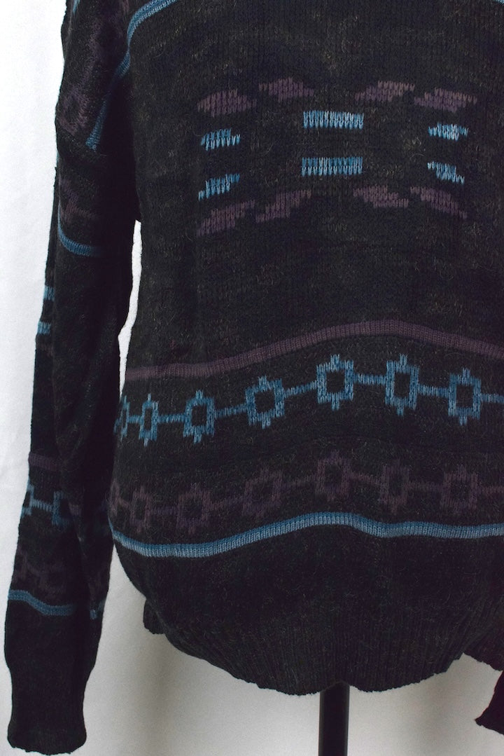 80s/90s Black Knitted Jumper