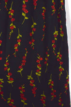 Load image into Gallery viewer, Black and Red Floral Print Skirt
