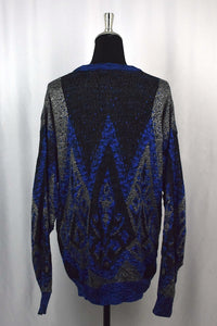 Black and Blue Knitted Jumper