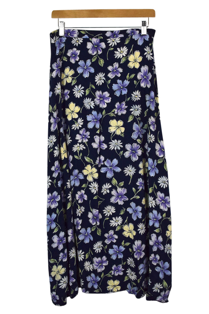 Reworked Floral Print Skirt